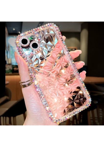 iPhone 13 Için Elmas Dokulu Tam Yapay Elmas Kenar Tpu Telefon Kapağı-Şeffaf Yeşil (Yurt Dışından) fırsatları