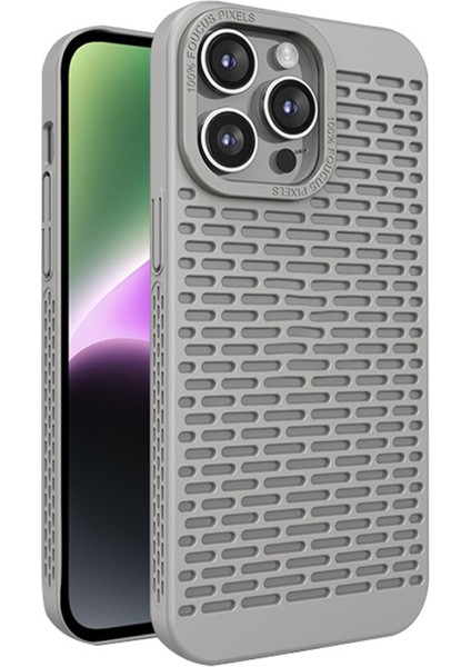 iPhone 13 Pro Için Kılıf Isı Dağılımı Sert Pc Koruyucu Telefon Kapağı-Gri Oymak (Yurt Dışından)