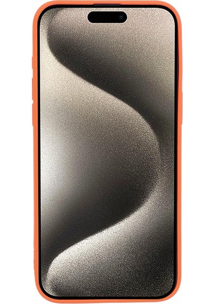 iPhone 15 Pro Için Tpu Kılıf Aşağı Ceket Tasarımı Şok Emici Telefon Koruyucu-Turuncu (Yurt Dışından)