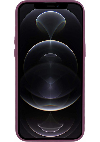 iPhone 12 Pro Max Için Kılıf Lens Çerçevesi Kickstand Silikon Telefon Arka Kapak-Şarap Kırmızı (Yurt Dışından) indirimleri