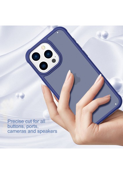 iPhone 15 Pro Max Ince Kılıf Skin-Touch Tpu+Pc Mat Telefon Kılıfı-Koyu Mavi (Yurt Dışından) fırsatları