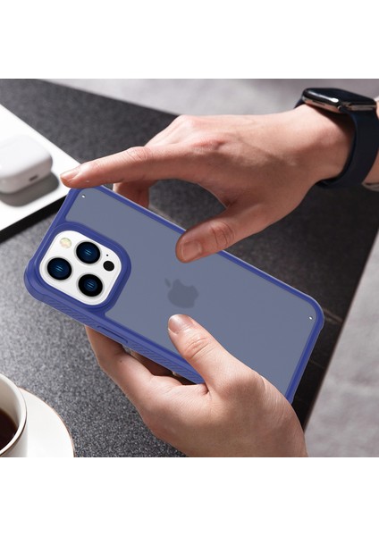 iPhone 15 Pro Max Ince Kılıf Skin-Touch Tpu+Pc Mat Telefon Kılıfı-Koyu Mavi (Yurt Dışından) indirimleri