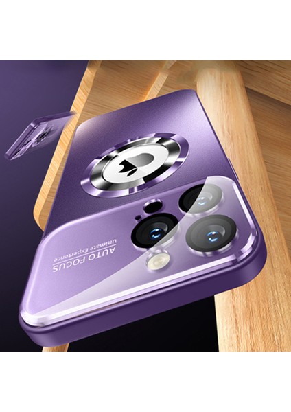 iPhone 13 Pro Için Manyetik Kılıf Sert Pc Koruyucu Telefon Kılıfı Lens Filmi-Erik (Yurt Dışından)