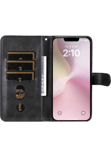 iPhone SE(2024)CÜZDAN Kılıfı Fermuarlı Cep Deri Telefon Kapağı -Siyah (Yurt Dışından) fiyatları
