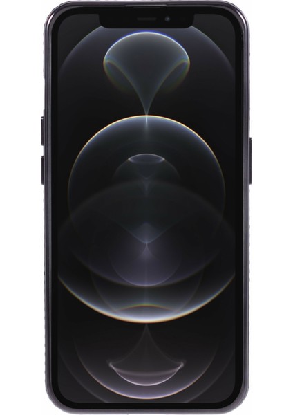 iPhone 12 Pro Max Için Tpu Kılıf Gradyan Çubuğu Kapağı, Yapay Elmas Lens Çerçevesi-Siyah (Yurt Dışından)