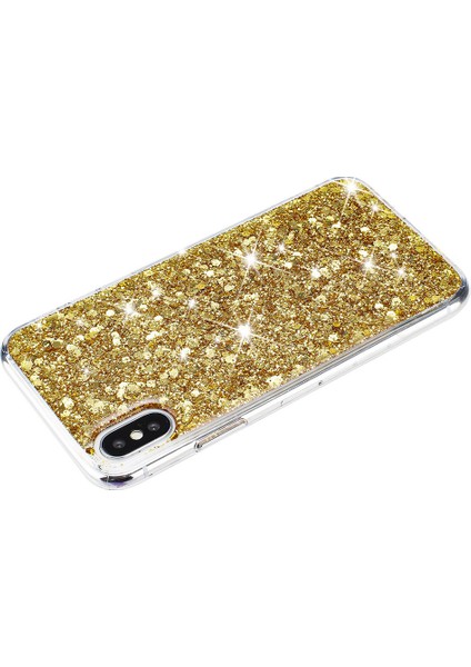 iPhone X/xs Için Kılıf Epoksi Telefon Koruyucu Kapak Işıltılı Toz Tpu Telefon Kabuğu-Altın (Yurt Dışından)