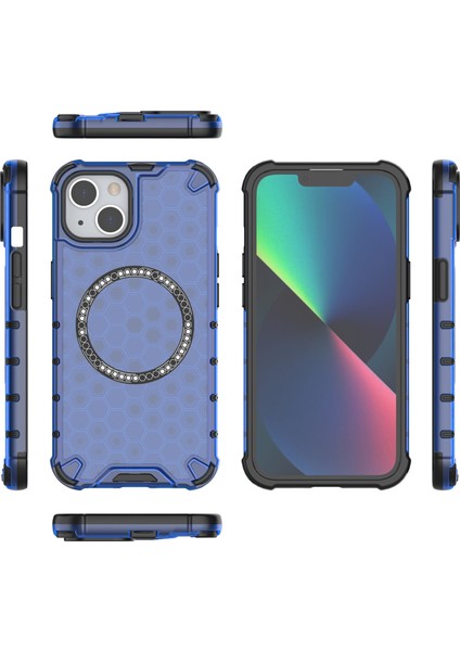 iPhone 13 Için Magsafe Tpu+Pc Honeycomb Telefon Kılıfı-Mavi ile Uyumlu Kılıf (Yurt Dışından) indirimleri