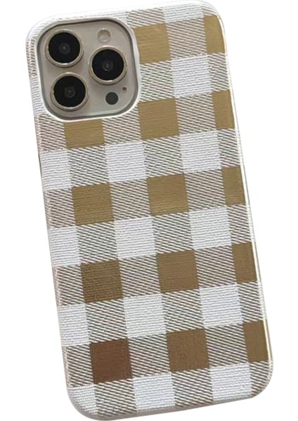 iPhone 14 Pro Kılıf Lake Dokulu Telefon Kapağı Düşmeyi Önleyici Cep Telefonu Kabuğu-Beyaz (Yurt Dışından)