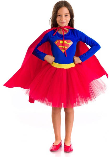 Supergirl Kostümü Uzun Kollu fiyatları