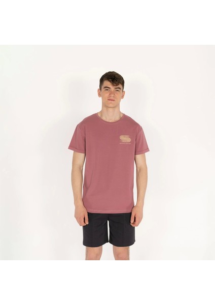 Slimfit Artificial Experience Baskılı Erkek Gül Kurusu T-Shirt fiyatları