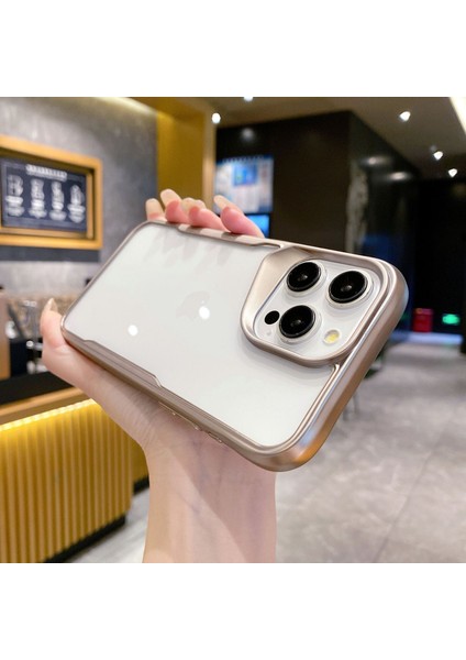 iPhone 15 Pro Için Kılıf Pc+Tpu Şeffaf Arka Darbeye Dayanıklı Koruma Telefon Kapağı-Titanyum Gri (Yurt Dışından)