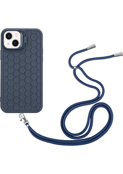 IPhone 13 Için 6.1 Inç Kılıf Kordonlu Yumuşak Tpu Isı Dağılımı Arka Kabuk-Koyu Mavi (Yurt Dışından) fırsatları