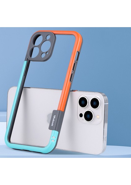 iPhone 15 Pro Kılıf Çift Renkli Çerçeve Damlamaya Dayanıklı Cep Telefonu Kapağı-Gül+Gri (Yurt Dışından) fiyatları