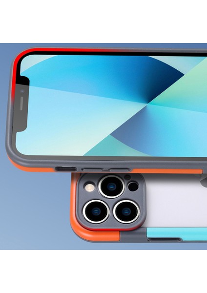 iPhone 15 Pro Kılıf Çift Renkli Çerçeve Damlamaya Dayanıklı Cep Telefonu Kapağı-Gül+Gri (Yurt Dışından) modelleri