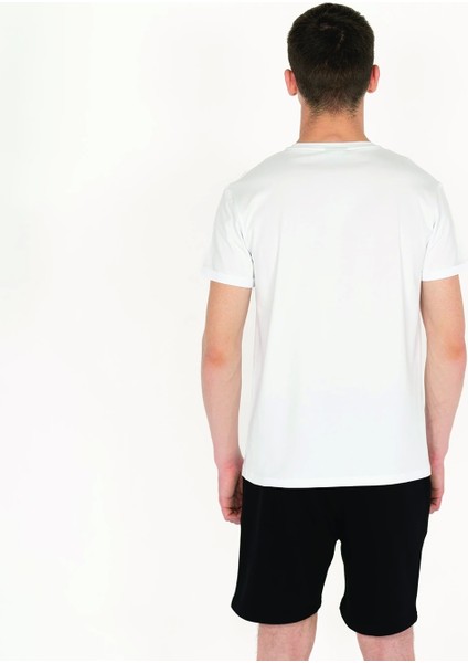 Slimfit Sql Baskılı Beyaz Erkek T-Shirt indirimleri