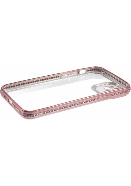 iPhone 12 Için Kılıf Bling Rhinestones Dekor Tpu Şeffaf Arka Kapak-Gül Altın (Yurt Dışından) fırsatları