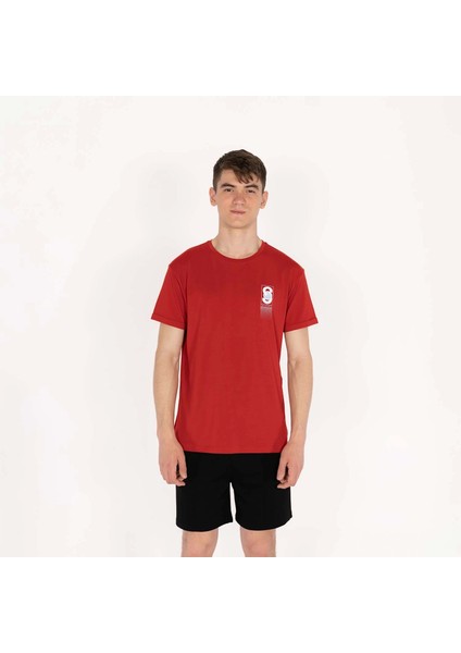 Slimfit Solverse Baskılı Erkek Kırmızı T-Shirt fiyatları