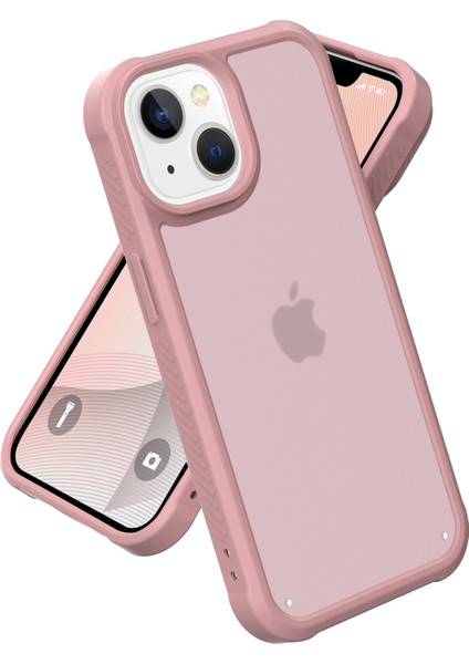 iPhone 13 Için Kılıf Skin-Touch Mat Tpu+Pc Koruyucu Telefon Kılıfı-Açık Pembe (Yurt Dışından)