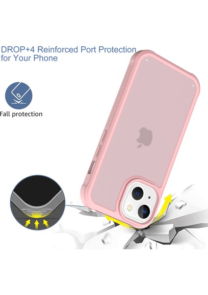 iPhone 13 Için Kılıf Skin-Touch Mat Tpu+Pc Koruyucu Telefon Kılıfı-Açık Pembe (Yurt Dışından) modelleri