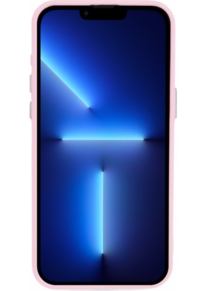 iPhone 13 Pro Için 6.1 Inç Silikon Kılıf Lens Çerçevesi Kickstand Cep Telefonu Kapağı-Pembe (Yurt Dışından)