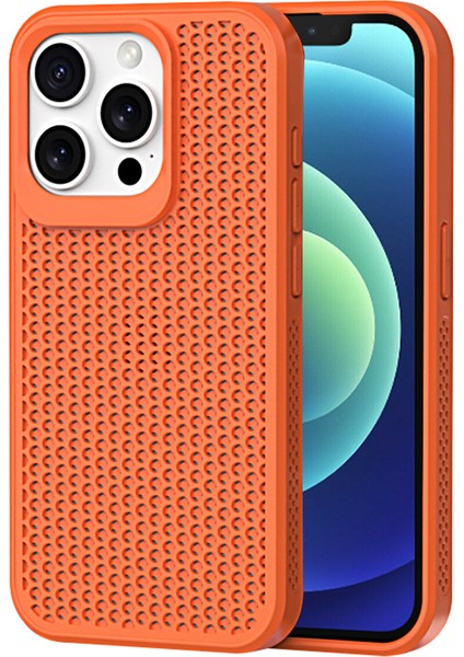 iPhone 12/12 Pro Kılıf Isı Dağılımı Pc+Tpu Telefon Kapağı Mobil Aksesuarları -Turuncu (Yurt Dışından)