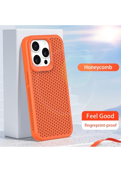 iPhone 12/12 Pro Kılıf Isı Dağılımı Pc+Tpu Telefon Kapağı Mobil Aksesuarları -Turuncu (Yurt Dışından) indirimleri