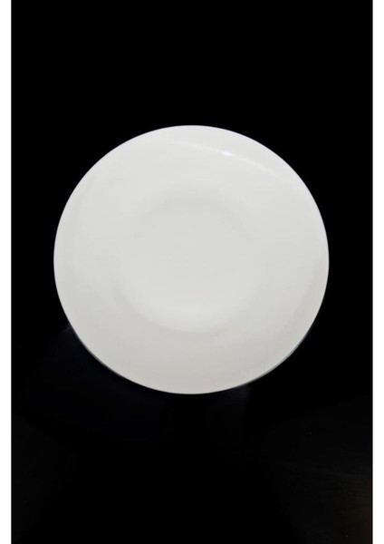 Lombardino Minimalist Modern Black Tekli Porselen Servis Tabağı 25 cm