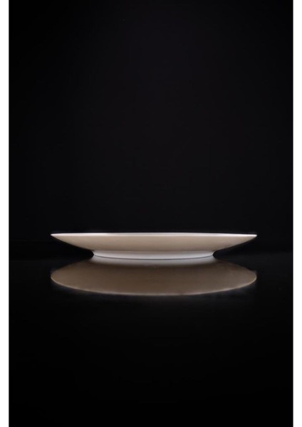 Lombardino Minimalist Modern Black Tekli Porselen Servis Tabağı 25 cm