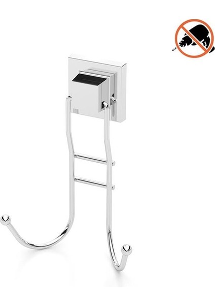 Tekno Tel EF-236 Yapışkanlı Banyo 2 Li Askı Bornozluk Krom