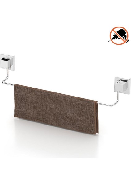 Tekno Tel EF-260 Yapışkanlı Banyo Uzun Havluluk Krom
