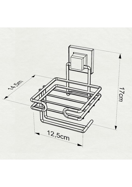 Tekno Tel EF-275 Yapışkanlı Yedekli Tuvalet Wc Kağıtlık Krom