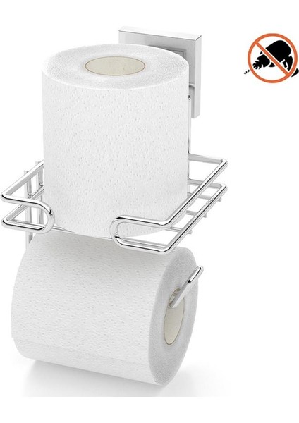 Tekno Tel EF-275 Yapışkanlı Yedekli Tuvalet Wc Kağıtlık Krom