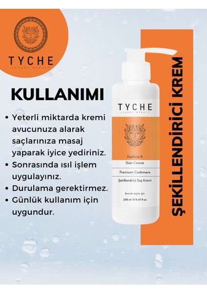 Luxury Beauty Durulanmayan Bukle Belirginleştirici ve Şekillendirici Saç Kremi Fashion 9 Hair Cream 250ML indirimleri
