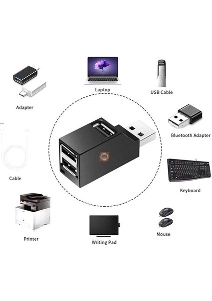 Sanec Mini 3 Port USB 3.0 Hub Çoklayıcı
