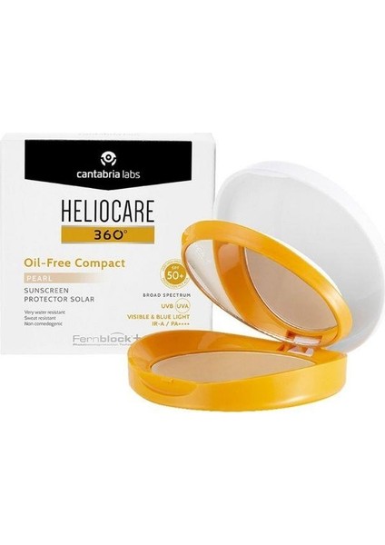 Cantabria Labs Heliocare 360 Oil Free Compact Pearl Güneş Koruyucu Kompakt 10GR