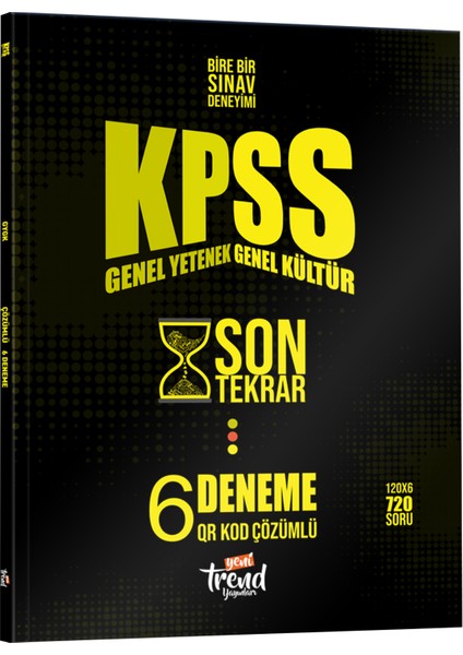 KPSS Genel Yetenek Genel Kültür Son Tekrar QR Çözümlü 6 Deneme