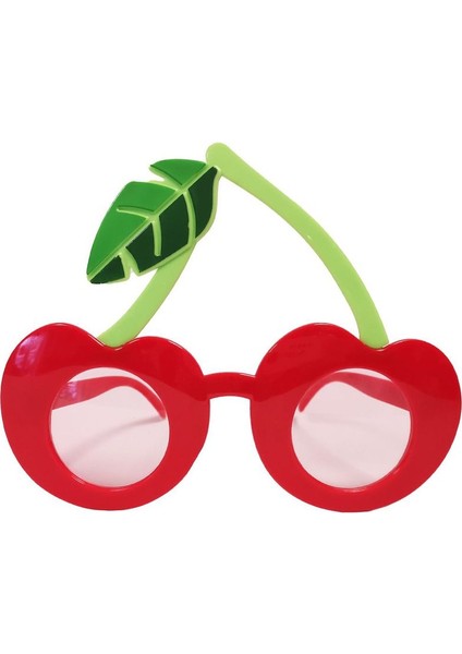 Red Cherry Kırmızı Renk Kiraz Şeklinde Hawaian Tropikal Tema Parti Gözlüğü modelleri