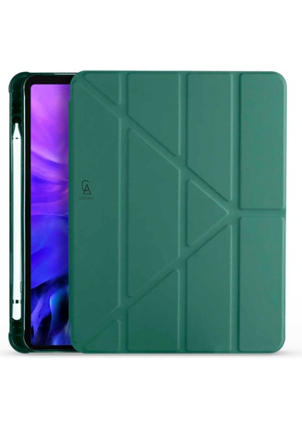 Apple iPad Air 11 (A2902-A2903-A2904) 2024 Uyumlu Kalemlikli Tablet Kılıfı Ekran Koruyucu Kalem Seti