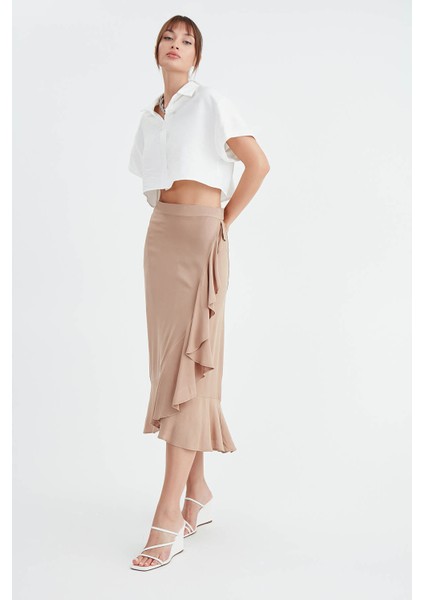 Midi Boy Fırfırlı Etek modelleri