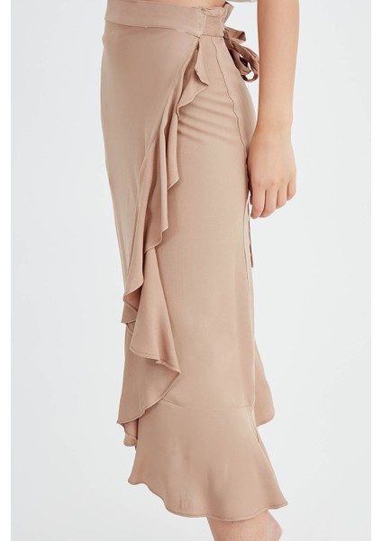 Midi Boy Fırfırlı Etek indirimleri