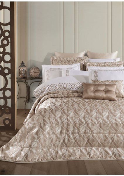 Jakarlı Elyaflı Yatak Örtüsü Takımı - Valentina fiyatları