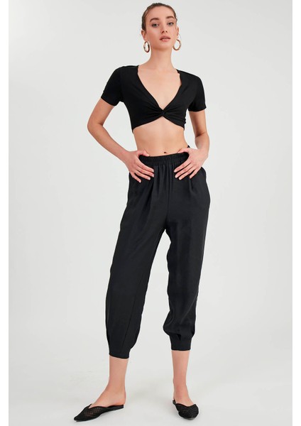 Dekolteli Büzgülü Crop Bluz fırsatları