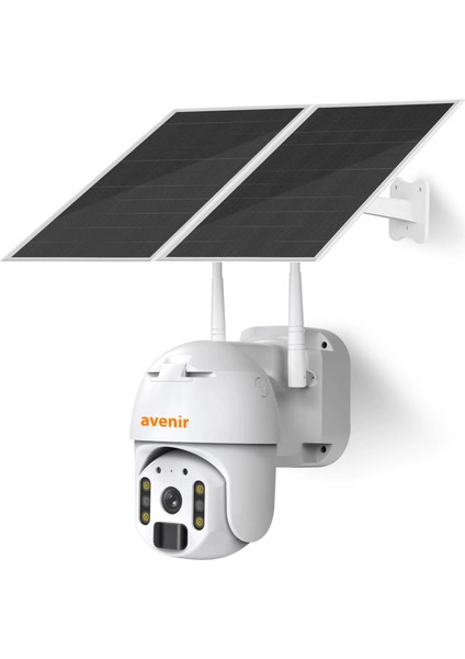 AV-M04 Sim Kartlı 4g Solar Panelli 7/24 Sürekli Kayıt Gece Görüşlü Akıllı Kamera