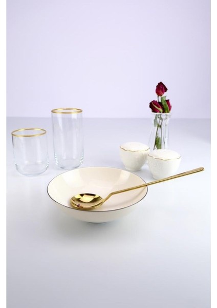 Lombardino Minimalist Modern Black Tekli Porselen Çorba Kasesi 15 cm