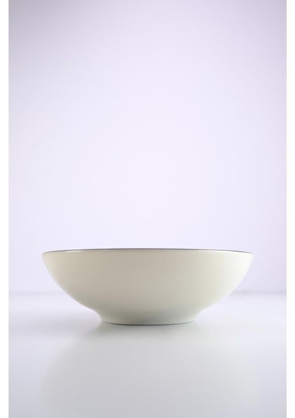 Lombardino Minimalist Modern Black Tekli Porselen Çorba Kasesi 15 cm