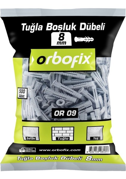 Tuğla Boşluk Dubeli 8 mm (500 Adet) modelleri