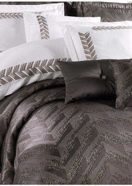 Jakarlı Elyaflı Yatak Örtüsü Takımı - Emily indirimleri