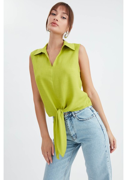 Viskon Keten Bağlamalı Gömlek fiyatları