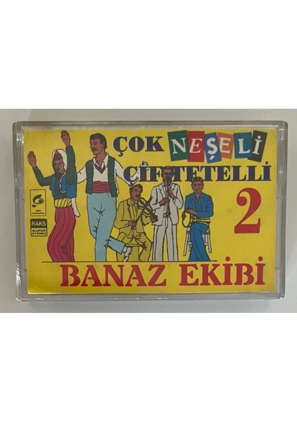 Banaz Ekibi Çok Neşeli Çiftetelli 2 Kaset (Orjnal Dönem Kağıt Baskı Kaset)