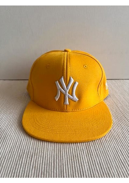 Ny Nakışlı Arkasından Ayarlanabilir Unisex Sarı Renk Hip Hop Şapka